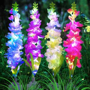 Lumières solaires de jardin <span class=keywords><strong>en</strong></span> forme de fleurs de lys, de roses et de tournesols pour la décoration extérieure du jardin, de la cour, du patio, de la pelouse, du chemin et de la passerelle - Product Image 3