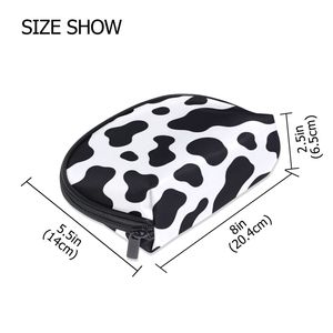 Wholesale Cow Printed Custom <b>Makeup</b> <b>Bag</b> Low Moq Accept Custom <b>Travel</b> Shellsbag Portable Zipper Toiletry Pouch - Product Image 3