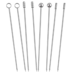 Brochetas de Acero Inoxidable para Barbacoa y Frutas, Agujas para Frutas, Decoraciones para Cócteles, Brochetas Metálicas para Vino - Product Image 5