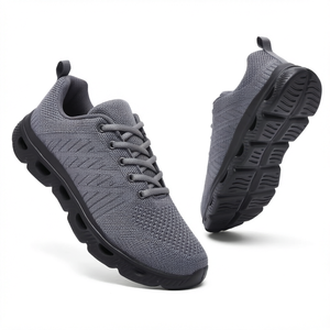 Chaussures de marche légères en tricot, respirantes, à lacets, baskets décontractées à bout rond, confortables pour hommes et femmes - Product Image 1