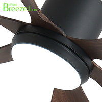 Lámpara de Techo LED con Ventilador Breezelux de la Mejor Calidad, Diseño Nuevo de 2023, Control Remoto, 6 Velocidades, Regulable, 66 Pulgadas