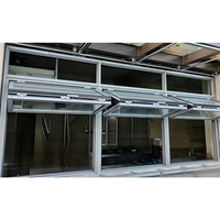 Fenêtre pliante en aluminium avec moustiquaire intégrée, grille de sécurité, isolation thermique, double vitrage trempé, multifonctionnelle pour cuisine