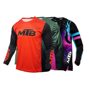 Vêtements de cyclisme tout-terrain imprimés pour hommes en gros, maillots de VTT imprimés à manches longues - Product Image 5