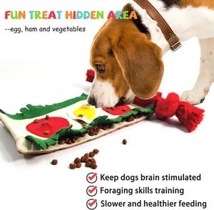 オリジナルインタラクティブリネンパズルスナッフルマットエンリッチメントロープクリンクルおやつディスペンシングブリトー隠れんぼ犬用おもちゃ - Product Image 2