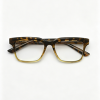 Montures de lunettes carrées vintage à motif écaille de tortue, lunettes optiques