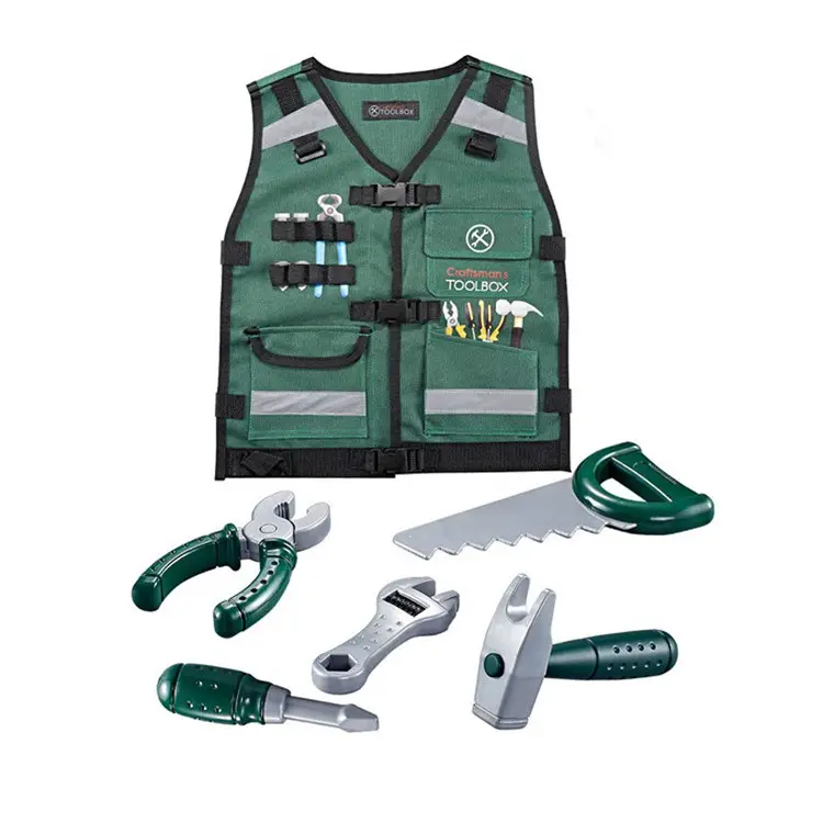 Plastic construction tool sets kids maintenance engineer costume for customized