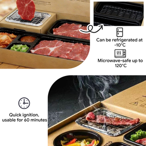 Caja Bento para Barbacoa Ecológica de Materiales Reciclados, Contenedor de Alimentos Desechable de Papel Kraft con Logotipo Personalizado para Uso en Exteriores - Product Image 5