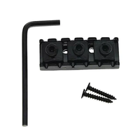 Kunci senar logam gitar hitam 43mm kualitas tinggi untuk Floyd Rose Locking Nut Neck gitar Tremolo Bridge