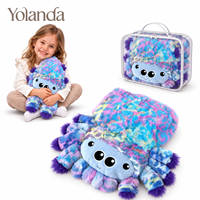 Peluche personnalisée chauffante en tissu, douce et colorée, en forme d'araignée lestée pour le confort et la chaleur