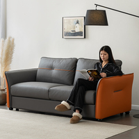 Canapé-lit convertible moderne en cuir pliable 2 en 1, 3 places, pour petit espace, salon, meubles de maison
