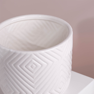 Escultura geométrica <span class=keywords><strong>de</strong></span> hueso único <span class=keywords><strong>de</strong></span> China, bote <span class=keywords><strong>de</strong></span> flor <span class=keywords><strong>de</strong></span> forma ovalada <span class=keywords><strong>de</strong></span> cerámica, fabricante <span class=keywords><strong>de</strong></span> buena calidad - Product Image 3