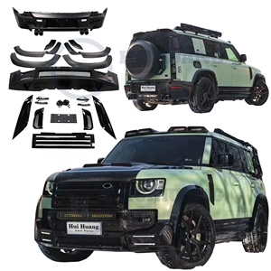 Kit de carrocería de coche para <span class=keywords><strong>Land</strong></span> <span class=keywords><strong>Rover</strong></span> Defender L663 90/110/<span class=keywords><strong>130</strong></span> 2020-2025 a Lunma, Incluye montaje de parachoques delantero y trasero con rejilla - Product Image 1