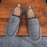 Mocassins décontractés en daim pour homme, collection Printemps 2026 – Chaussures plates souples de haute qualité pour la conduite et la marche, à enfiler