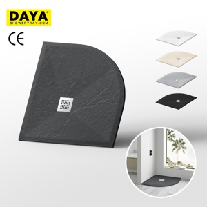 Salle de bain haute qualité Styles automatiques italiens avancés ciment gris pierre résine plateaux de <span class=keywords><strong>douche</strong></span> Base de <span class=keywords><strong>douche</strong></span> - Product Image 1
