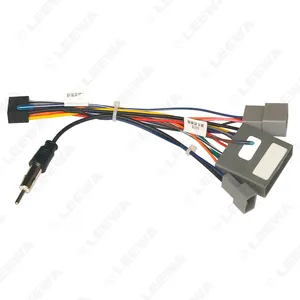 Car Multimedia 16Pin Wiring Connector with Radio Antenna Adapter for Honda Civic CRV 2006~2009 Power Wire