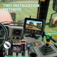 GreenYi Solar Energy Caméra de surveillance sans fil 7 ''DVR pour camion chariot élévateur à fourche pelle véhicule agricole IP68 étanche