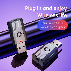 2023 HG HOT <span class=keywords><strong>Bluetooth</strong></span> 5.0 Récepteur <span class=keywords><strong>RCA</strong></span> USB AUX 3.5mm <span class=keywords><strong>Jack</strong></span> Stéréo Adaptateur Audio Sans Fil avec Micro pour Émetteur de Voiture - Product Image 5