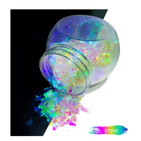 Pigment en flocons d'opale irréguliers – Flocons iridescents, caméléon et « Aurora » pour manucure à la poudre (dip powder)