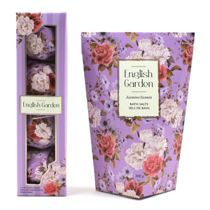 Sel de bain au jasmin personnalisé de luxe soins corporels privés spa tremper avec cristal nourrissant relaxation bain de jardin anglais effervescents - Product Image 3