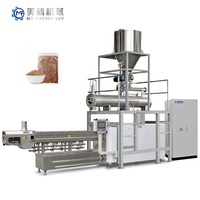 Machine d'extrusion entièrement automatique pour aliments pour chiens, extrudeuse à double vis contrôlée par PLC avec moteur, haute efficacité