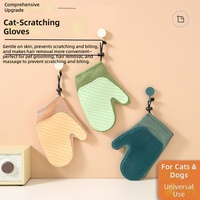 Gant de massage double face pour enlever les poils d'animaux, pour chats et chiens, outil de toilettage réutilisable