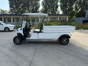 Voiturette de golf électrique 2 places avec benne de chargement relevable pour ferme, parcours de golf et usage en station balnéaire - Product Image 1
