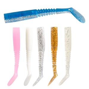 Señuelo de pesca Ya Jie para exteriores, suave, de 48 mm y 0.8 g, con cola en T, para pesca de lubina, señuelo de fondo de PVC que brilla en la oscuridad, tipo gusano. - Product Image 2