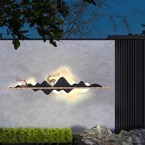 Lampe solaire murale LED extérieure, longue bande lumineuse pour jardin, villa, cour, décoration paysagère - Product Image 3