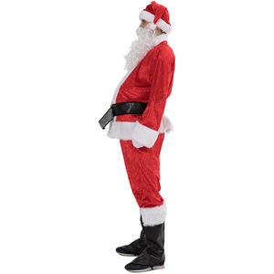 Santa Claus Costume Set One Size Polyester Adult Cosplay Costume - Product Image 5