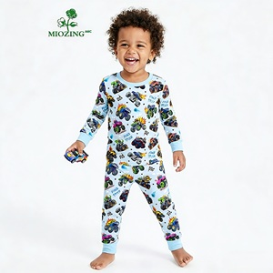 Pijama de bambú orgánico <span class=keywords><strong>para</strong></span> bebé Miozing al por mayor, <span class=keywords><strong>ropa</strong></span> de bebé recién nacido con dibujos animados, <span class=keywords><strong>ropa</strong></span> de dormir <span class=keywords><strong>para</strong></span> bebé con MOQ bajo - Product Image 1