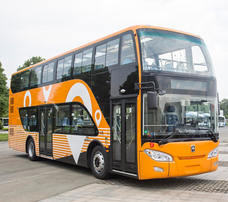 Chinese brand 2019  bus 65 seat 11 12m double-decker sightseeing electric City bus for sale price