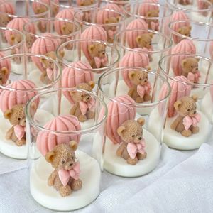 LANJO Cute Bow Tie Teddy <b>Bear</b> Hot Air <b>Balloon</b> Custom Logo Scented Candle for Birthday Gift Home Decor Ornament Party Favor - Product Image 3