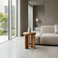 Table d'appoint, petite table basse pour petits espaces, accent moderne pour salon, chambre, coins, bureau, en bois massif