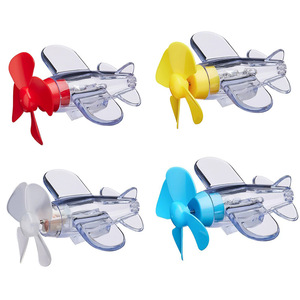 Wind Aangedreven Led Licht Display Klein Vliegtuig Voertuig Gemonteerd Decoratief Item Nieuwigheid Geschenken Windenergie Generatie Verlichting - Product Image 1