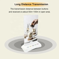 Montre panique sans fil pour patients hospitalisés Beeper Guest Service Calling System Pager Call Button with Menu Holder for Restaurant Cafe