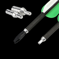 Tir à l'arc flèche encoches broche aluminium broche flèche queue pour ID3.2mm/4.2mm/6.2mm flèche arbre OD5.6mm/5.8mm/6.0mm/6.2mm/7.2mm/7.4mm/7.6mm