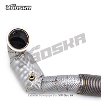 Collecteur d'échappement d'usine pour VW Golf 8/MK8/8R R 2.0T 2020-2024 Boska Race High Flow Catted Downpipe