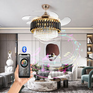 Ventilateur de plafond noir doré avec éclairage, moteur DC, télécommande, 6 vitesses, intensité variable, ventilateurs de plafond <span class=keywords><strong>Samsung</strong></span> - Product Image 6