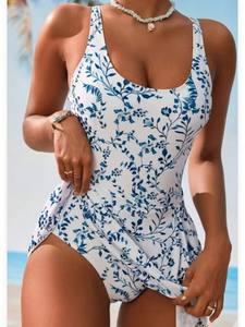 ชุดเดรสแบบชิ้นเดียวพิมพ์ลายสำหรับผู้หญิงใหม่2025ชุดว่ายน้ำควบคุมหน้าท้องกระชับสัดส่วนสำหรับชายหาด - Product Image 2