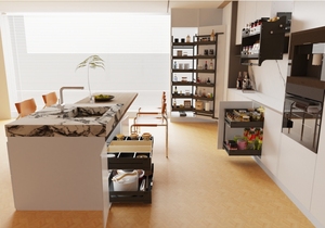 Storking, nuevo diseño, esquina mágica giratoria de dos niveles, carrusel de esquina ciega de 180 grados, armarios de <span class=keywords><strong>cocina</strong></span>, cajones, almacenamiento de Metal - Product Image 4