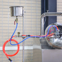 Mini automatique amande douce bonbons poudre revêtement par pulvérisation casserole graine tablette sucre noix arachide chocolat film machine de revêtement