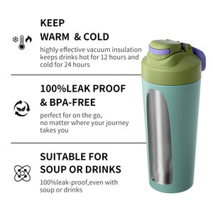Cho houroffer Thép Không Gỉ Bền Phòng Tập Thể Dục Shaker Cup 750Ml Rò Rỉ Bằng Chứng Cho Máy Xay Sinh Tố Chai Với Trộn Bóng Cho Protein Lắc - Product Image 5