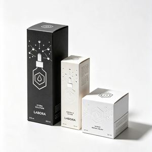 FX Elegant Folding Cosmetic Carton Made of White Card Material Suitable for Jar Bottle Packaging with Logo Printing - Product Image 1