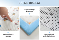 Tapis de jeu moderne à poils ras de 30 mm d'épaisseur, imprimé animaux mignons, écologique, antidérapant, en polyester, fabriqué à la machine, personnalisable