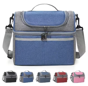Sac isotherme réutilisable bicolore imperméable pour boîte à lunch, idéal pour l'école, le travail et les pique-niques (vente en gros) - Product Image 3