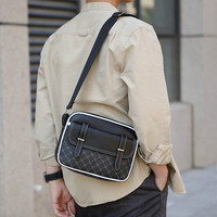 Nouveau Sac Bandoulière Carré Décontracté en Cuir PU pour Homme, Style Japonais et Coréen, Tendance, Type Facteur