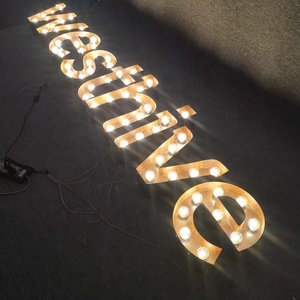 Lettres lumineuses <span class=keywords><strong>vintage</strong></span> à haute luminosité, lettres à ampoules LED, lettres à ampoules autoportantes, enseignes à ampoules - Product Image 2