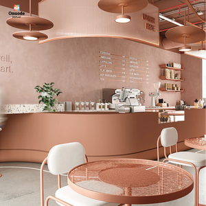 Design d'intérieur moderne pour café avec comptoirs et vitrines personnalisés accrocheurs – Conception de décoration pour café - Product Image 4