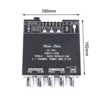 Carte amplificateur NewRJ ZK-TB21 50W*2+100W, régulation des aigus et des basses, module d'alimentation numérique BT 2.1 canaux