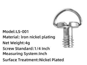 Trépied caméra écrou d-ring 1/4 "vis de montage espion caméra vis trépied boule montage <span class=keywords><strong>pince</strong></span> vers le bas écrou boulon pour caméra trépied monopode - Product Image 2